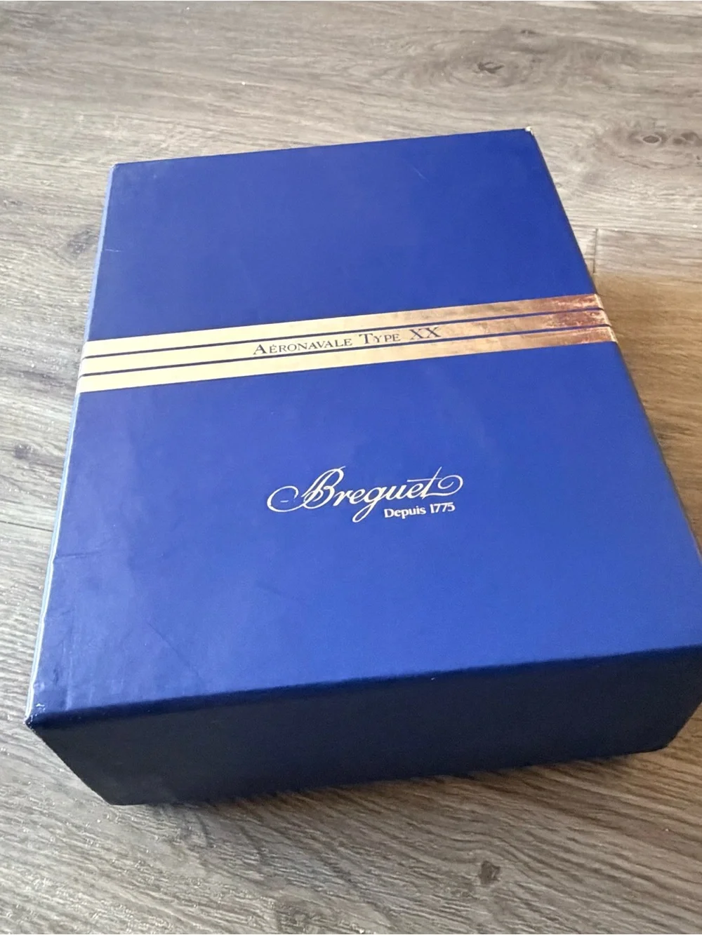 BREGUET AÉRONAVALE TYPE XX Blue/Silver Watch Box + Outer Box 7.70x5.90x2.60”